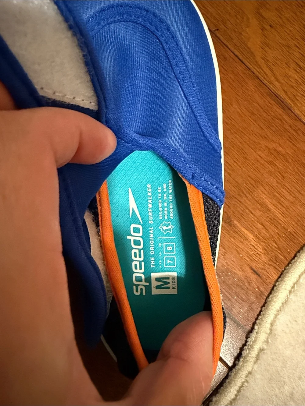 Speedo Kids Blue and Orange Slip-On Water Shoes